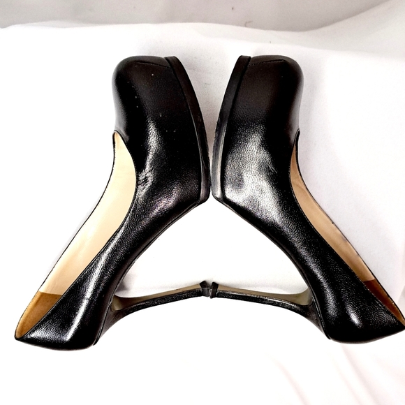YSL Tribtoo Black Leather Platform Round Toe Stiletto Pumps 6.5 - Picture 5 of 17